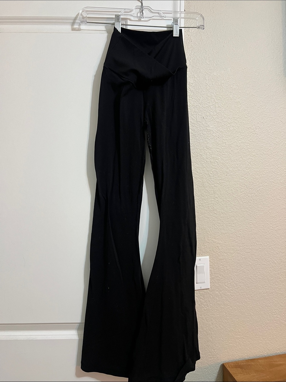 aerie Black Flared Kids Leggings with Crossover Waistband